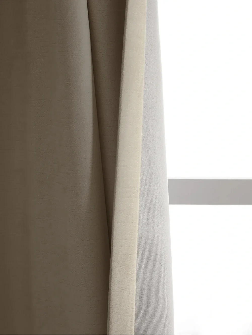 QUINCE Set Of 2 48x108 Luster Velvet True Blackout Curtains Champagne 8929